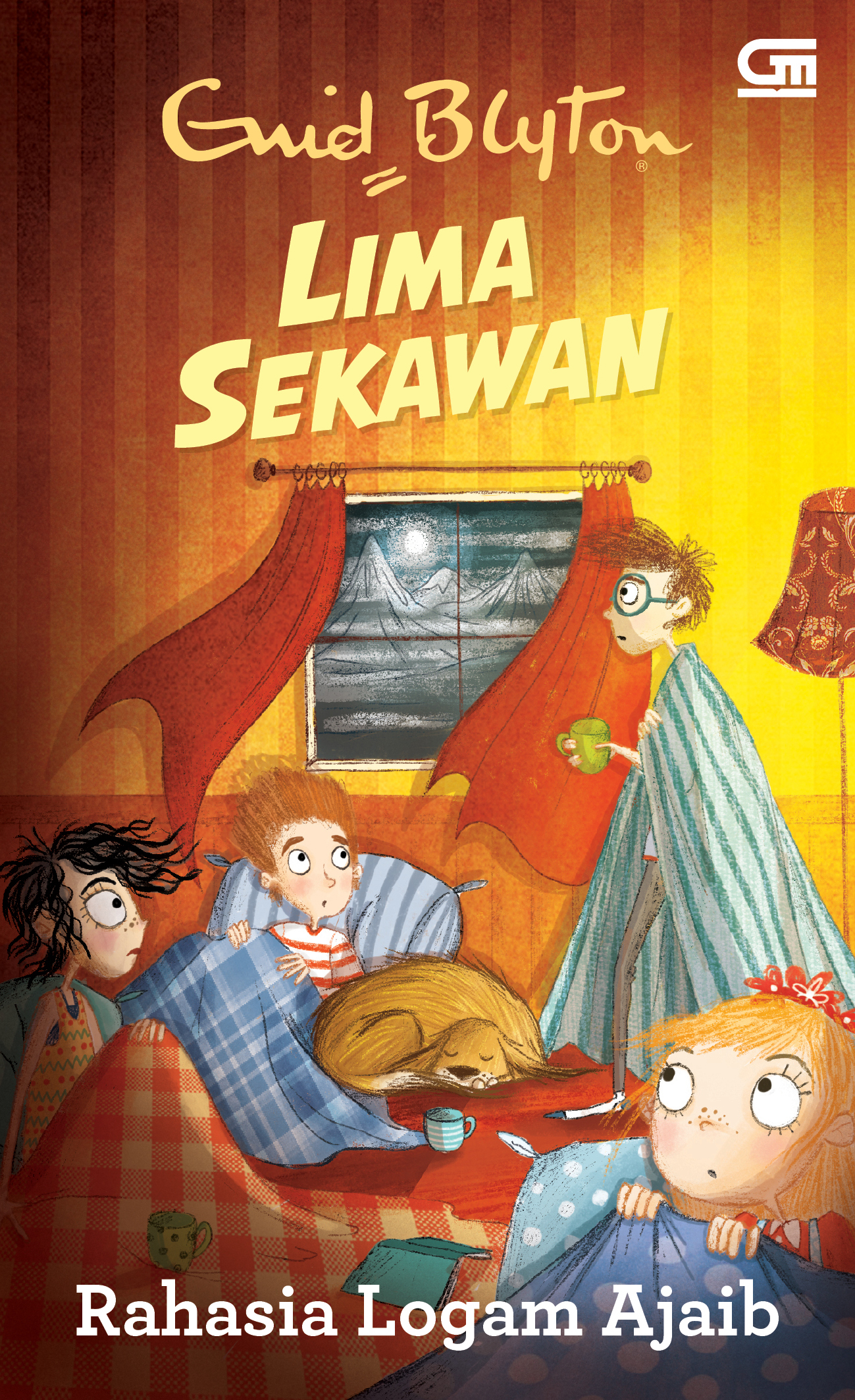 Indonesian bookcover: "Seri Lima Sekawan: Rahasia Logam Ajaib"