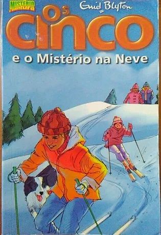 Portuguese bookcover: "Os Cinco nas Montanhas de Gales / Os Cinco e o Mistério na Neve"