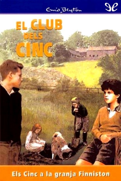 Catalan bookcover: "Els Cinc a la granja Finniston"