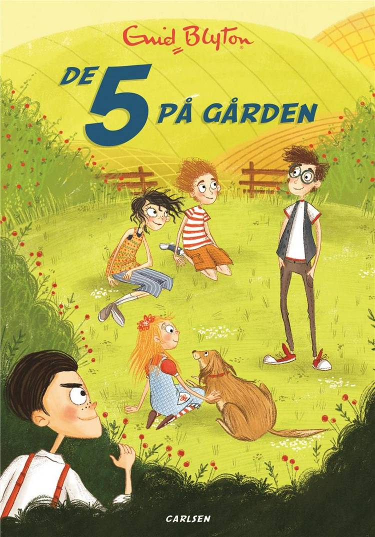 Danish bookcover: "De fem og den skjulte borg / De 5 på gården"