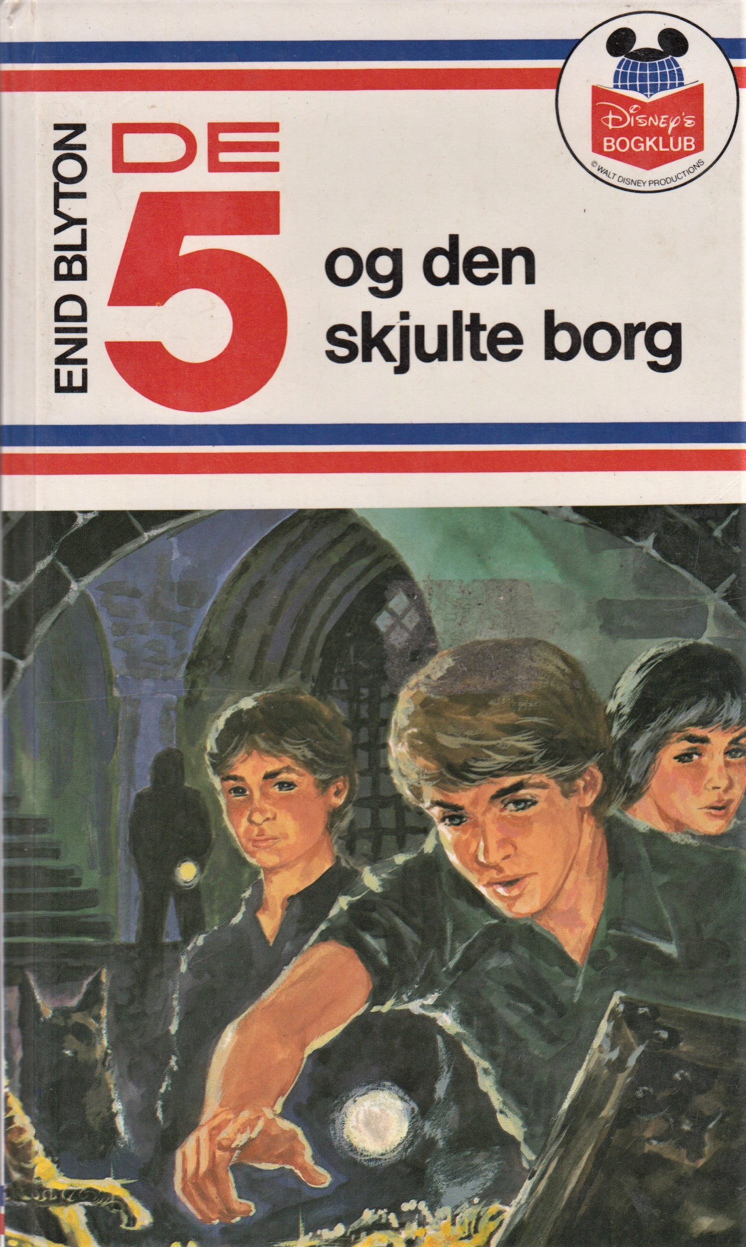 Danish bookcover: "De fem og den skjulte borg / De 5 på gården"