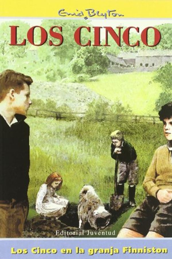 Spanish bookcover: "Los Cinco en la granja Finniston"