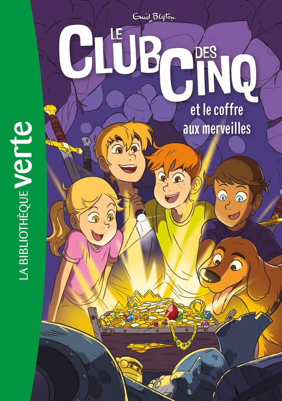 French bookcover: "Le Club des Cinq et le coffre aux merveilles / Les Cinq et le trésor du château enfoui"