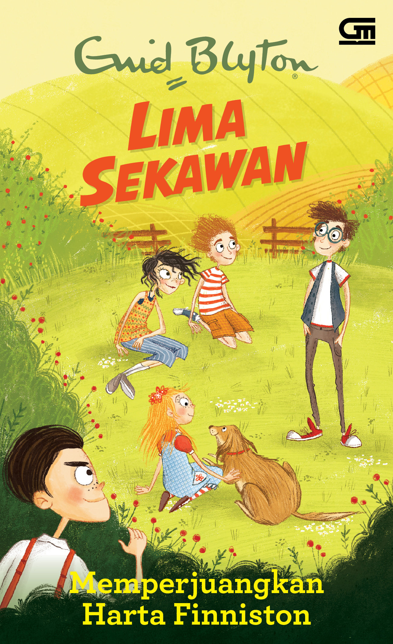 Indonesian bookcover: "Seri Lima Sekawan: Memperjuangkan Harta Finniston"
