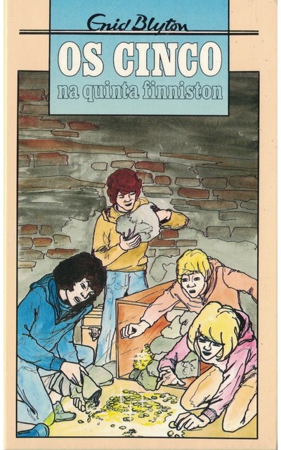 Portuguese bookcover: "Os Cinco na Quinta Finniston / Os Cinco e os Gémeos Silenciosos"