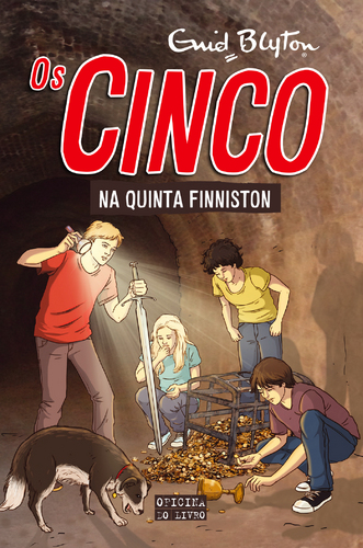 Portuguese bookcover: "Os Cinco na Quinta Finniston / Os Cinco e os Gémeos Silenciosos"