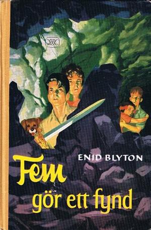 Swedish bookcover: "Fem gör ett fynd"