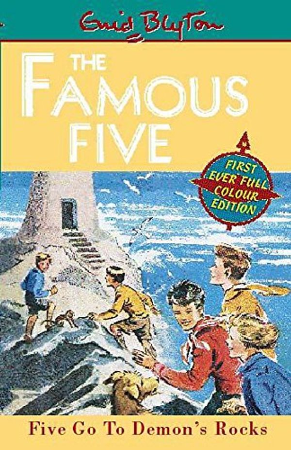 English bookcover: "Five go to Demon´s Rocks"