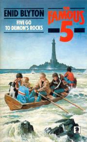 English bookcover: "Five go to Demon´s Rocks"