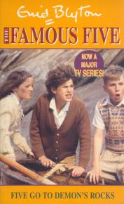 English bookcover: "Five go to Demon´s Rocks"