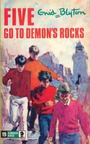 English bookcover: "Five go to Demon´s Rocks"