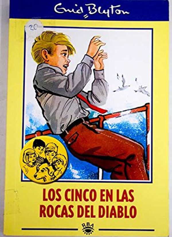Spanish bookcover: "Los Cinco en las rocas del diablo"