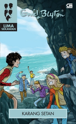 Indonesian bookcover: "Seri Lima Sekawan: Karang Setan"