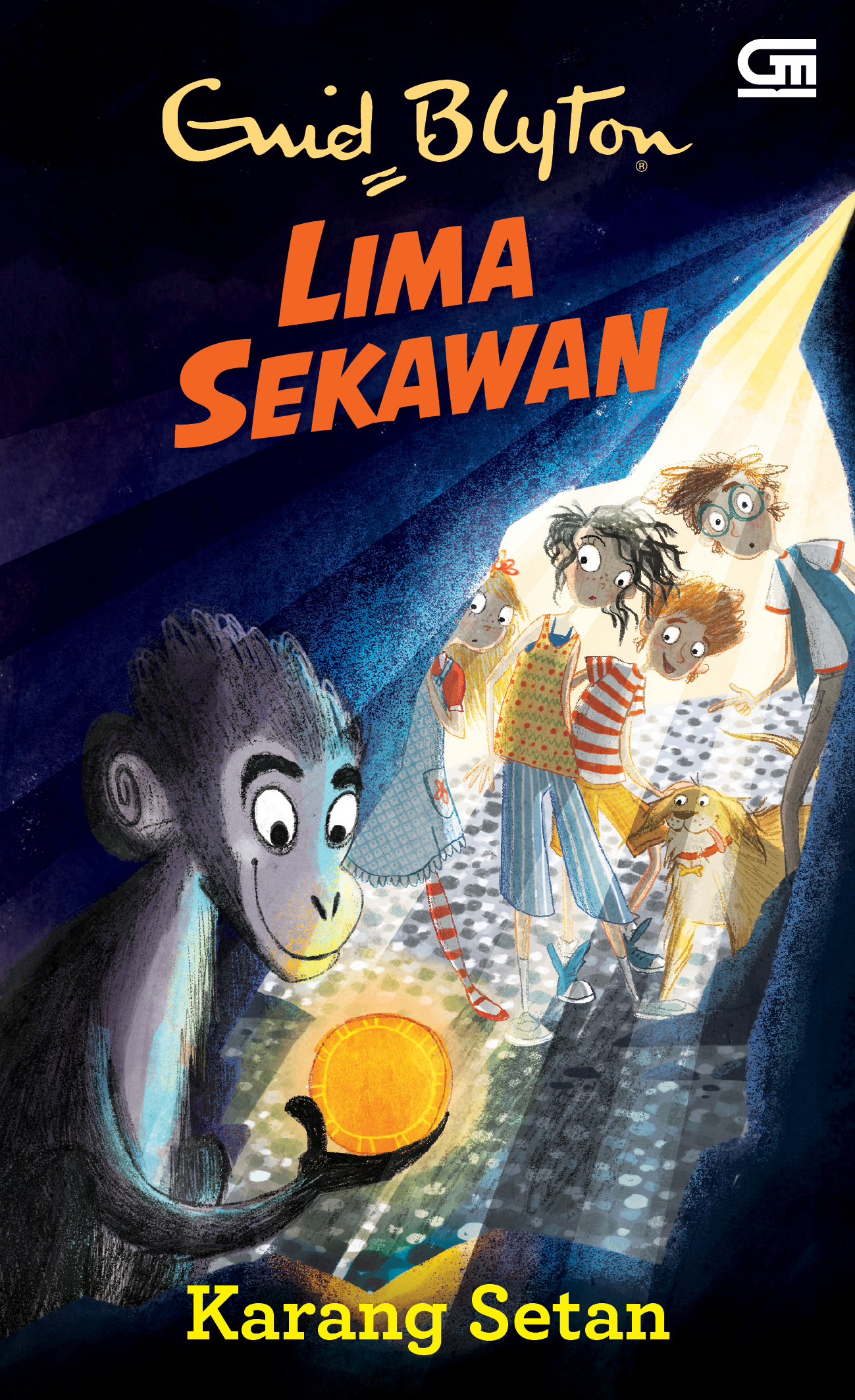 Indonesian bookcover: "Seri Lima Sekawan: Karang Setan"
