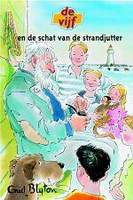 Dutch bookcover: "De Vijf en de schat van de strandjutter"
