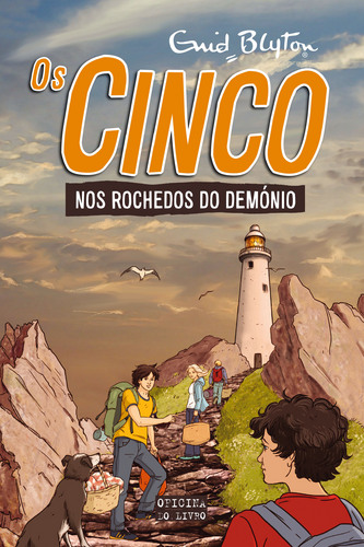 Portuguese bookcover: "Os Cinco nos Rochedos do Demónio"