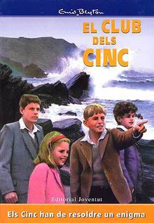 Catalan bookcover: "Els Cinc han de resoldre un enigma"