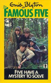 English bookcover: "Five have a mystery to solve"