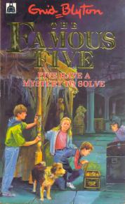 English bookcover: "Five have a mystery to solve"