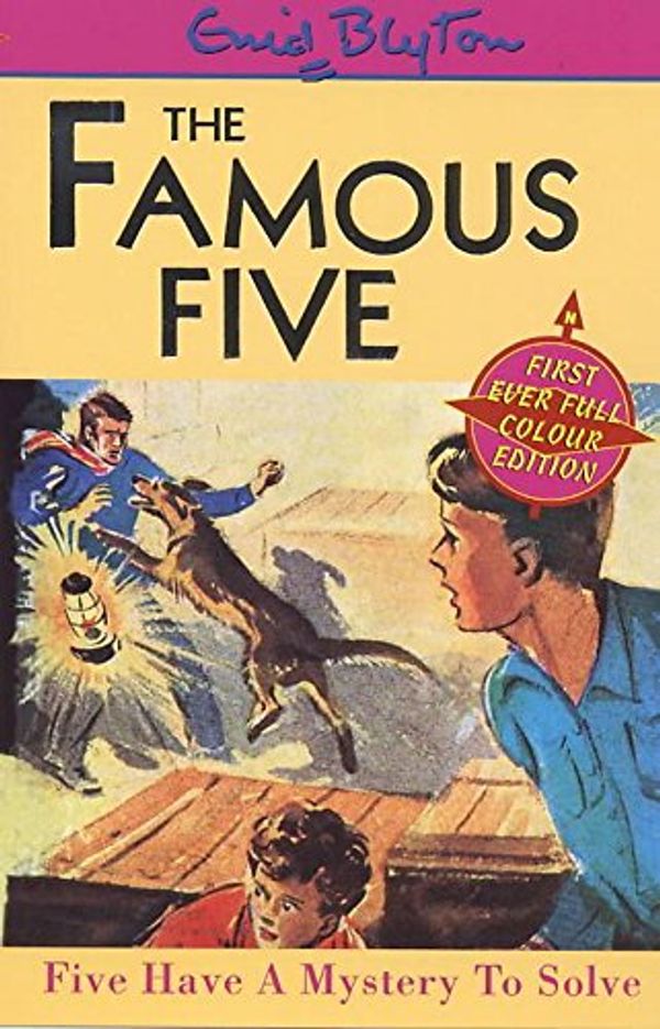 English bookcover: "Five have a mystery to solve"
