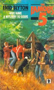 English bookcover: "Five have a mystery to solve"