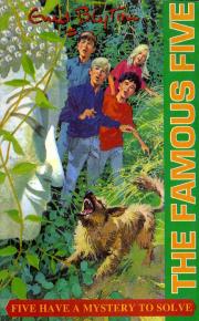 English bookcover: "Five have a mystery to solve"