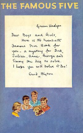 English bookcover: "Five have a mystery to solve"