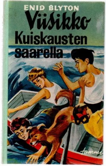 Finnish bookcover: "Viisikko kuiskausten saarella"