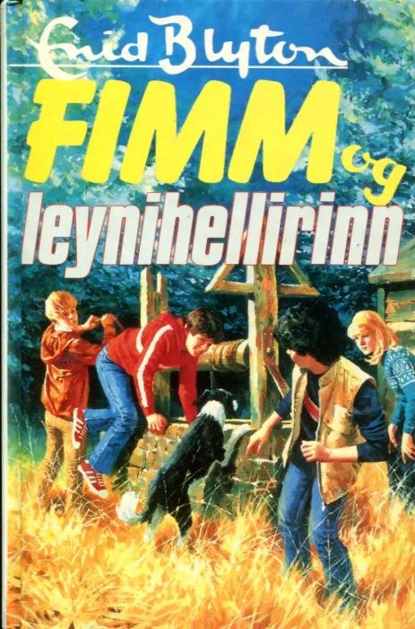 Icelandic bookcover: "Fimm og leynihellirinn"