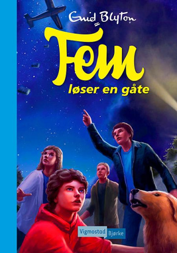 Norwegian bookcover: "Fem løser en gåte"