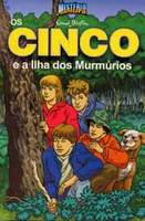 Portuguese bookcover: "Os Cinco na Ilha dos Murmúrios"