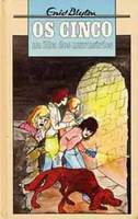 Portuguese bookcover: "Os Cinco na Ilha dos Murmúrios"