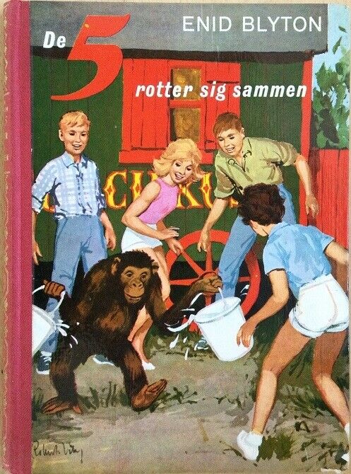 Danish bookcover: "De fem rotter sig sammen / De 5 er sammen igen"