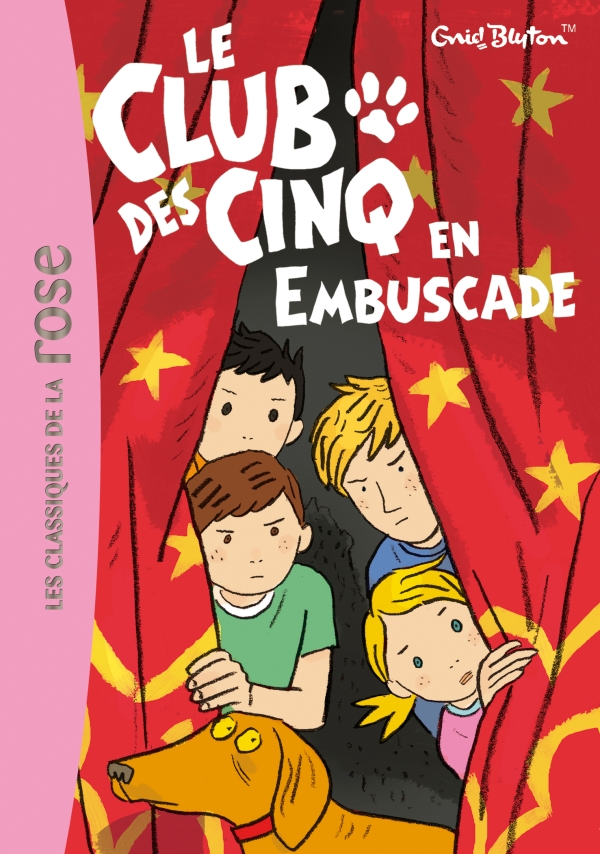 French bookcover: "Le Club des Cinq en embuscade / Les Cinq et les saltimbanques"