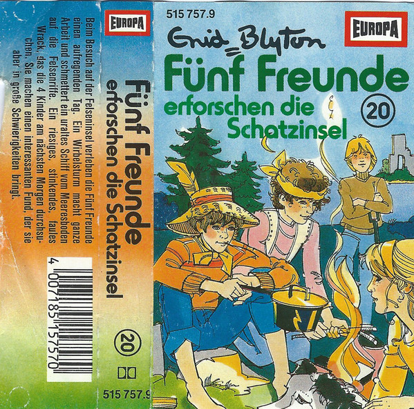 deutsches Hörspielcover: "Fünf Freunde erforschen die Schatzinsel"