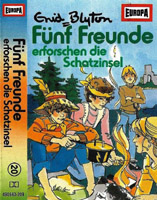 deutsches Hörspielcover: "Fünf Freunde erforschen die Schatzinsel"