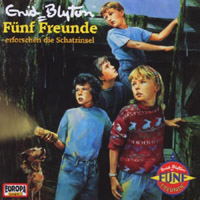 deutsches Hörspielcover: "Fünf Freunde erforschen die Schatzinsel"
