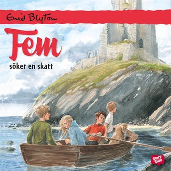 schwedisches Hörspielcover: "Fem söker en skatt"