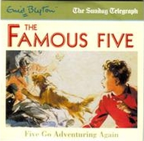 englisches Hörspielcover: "Five go adventuring again"
