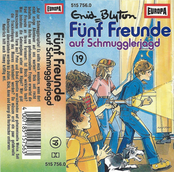 deutsches Hörspielcover: "Fünf Freunde auf Schmugglerjagd"