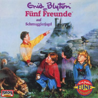deutsches Hörspielcover: "Fünf Freunde auf Schmugglerjagd"