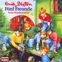 deutsches Hörspielcover: "Fünf Freunde beim Wanderzirkus"