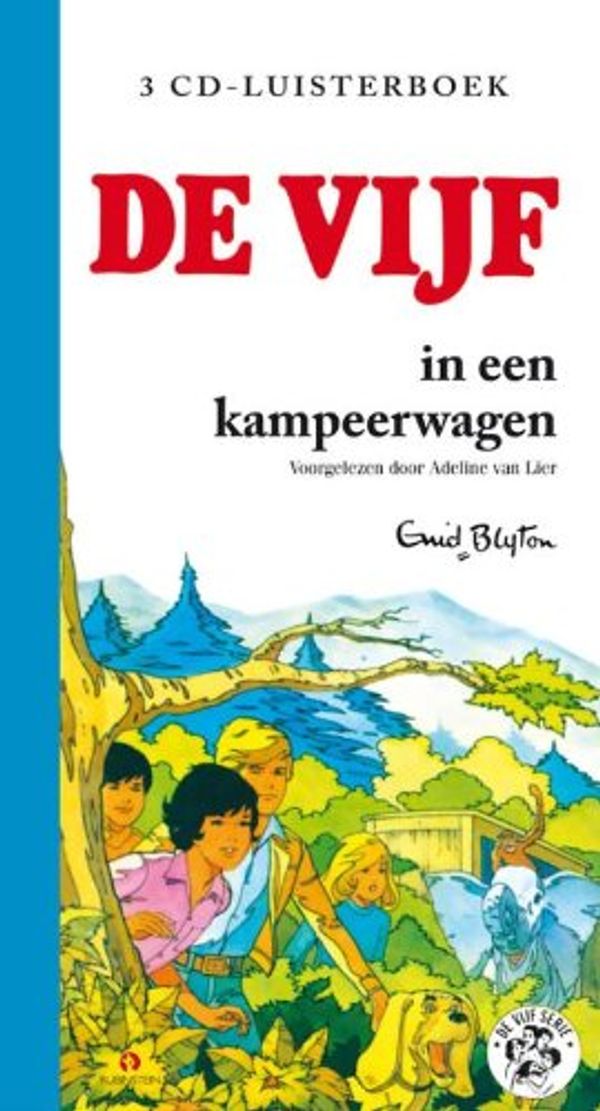 niederländisches Hörspielcover: "De Vijf in een kampeerwagen"