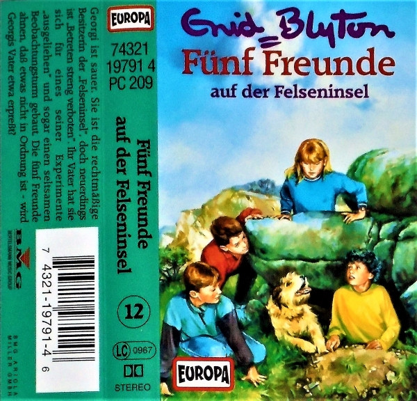 German radio-playcover: "Fünf Freunde auf der Felseninsel"