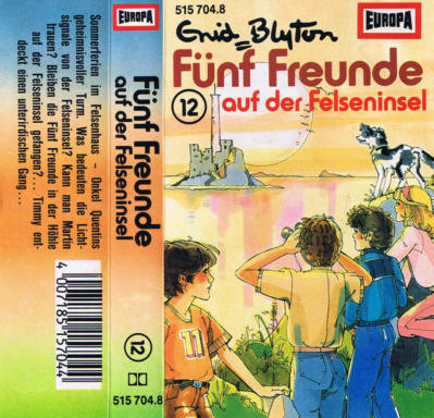 German radio-playcover: "Fünf Freunde auf der Felseninsel"