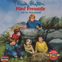 German radio-playcover: "Fünf Freunde auf der Felseninsel"