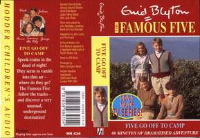 englisches Hörspielcover: "Five go off to camp"