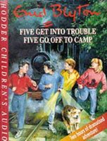 englisches Hörspielcover: "Five go off to camp"