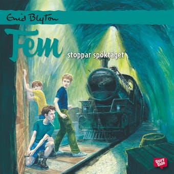 schwedisches Hörspielcover: "Fem stoppar spöktäget"