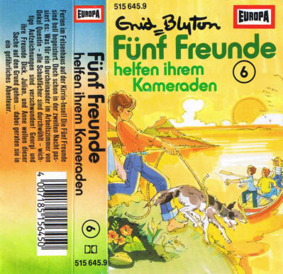 German radio-playcover: "Fünf Freunde helfen ihrem Kameraden"
